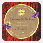 Rustige houten etiketten van Paarse butterflies Lo (Voorkant)