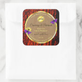 Rustige houten etiketten van Paarse butterflies Lo (Tas)