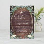 Rustige Houten Eucalyptus Graduation Party Kaart (Staand voorkant)