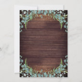 Rustige Houten Eucalyptus Graduation Party Kaart (Achterkant)