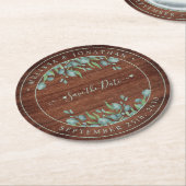 Rustige houten eucalyptus Weddenschap sparen de da Ronde Kartonnen Onderzetter (Gebogen)