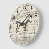 Rustige Houten Familienaam Mountain Goat Large Clo Grote Klok (Hoek)