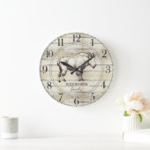 Rustige Houten Familienaam Mountain Goat Large Clo Grote Klok (Huis)