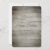 Rustige houten feestdag kaart (Achterkant)