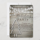 Rustige houten feestdag kaart (Voorkant)