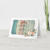 Rustige houten flora Country Mam Birthday Kaart (Voorkant)