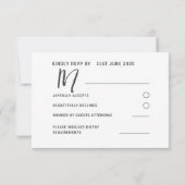 Rustige houten Floral Eucalyptus Wedding RSVP Kaar Kaartje (Achterkant)