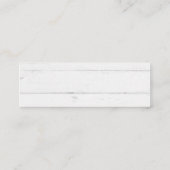 Rustige houten florale RVSP-trouwinternetkaart Mini Visitekaartje (Achterkant)