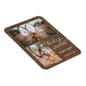 Rustige houten foto Dank je trouwmagneet Magneet (Rechterzijde)