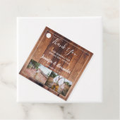 Rustige houten foto Weddenschap Hartelijk dank Bedankjes Labels (In situ)