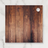 Rustige houten foto Weddenschap Hartelijk dank Bedankjes Labels (Achterkant)