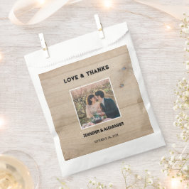 Rustige houten foto Wedding Love Bedankt Bedankzakje