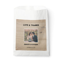 Rustige houten foto Wedding Love Bedankt