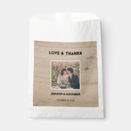 Rustige houten foto Wedding Love Bedankt Bedankzakje