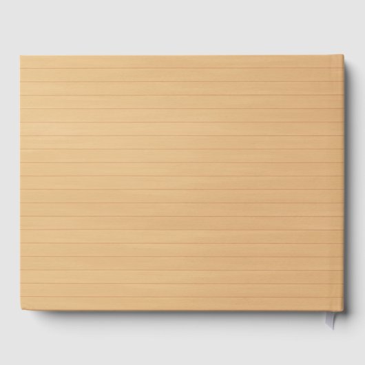 Rustige houten gele vlinderbruiloft gastenboek (Achterkant)