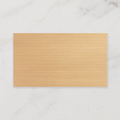 Rustige houten gele vlinderstaart plaatskaartje (Achterkant)