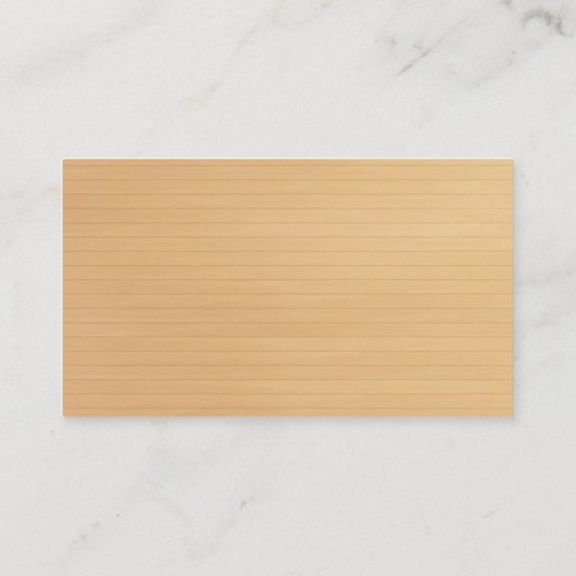 Rustige houten gele vlinderstaart plaatskaartje (Achterkant)