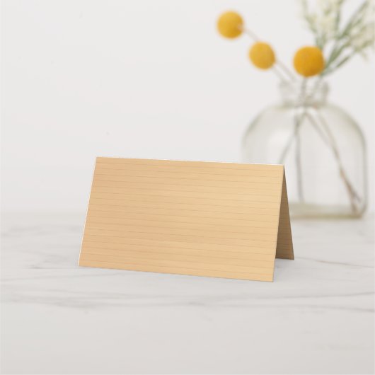 Rustige houten gele vlinderstaart plaatskaartje (Achterkant)