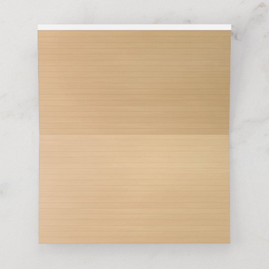 Rustige houten gele vlinderstaart plaatskaartje (Binnenkant ongevouwen)