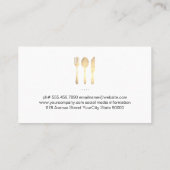 Rustige houten gereedschappen | Gold Foil Splatter Visitekaartje (Achterkant)