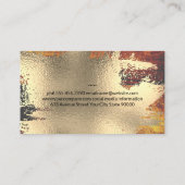 Rustige houten gereedschappen | Gold Foil Splatter Visitekaartje (Achterkant)