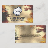 Rustige houten gereedschappen | Gold Foil Splatter Visitekaartje (Voorkant / Achterkant)