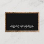 Rustige houten gereedschappen | Ledergrens Visitekaartje (Achterkant)