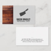 Rustige houten gereedschappen | Uitvoerend Chef |  Visitekaartje (Voorkant / Achterkant)