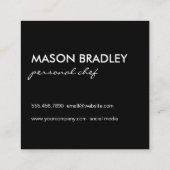 Rustige houten gereedschappen vierkante visitekaartje (Achterkant)