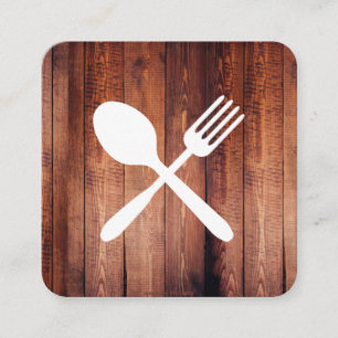 Rustige houten gereedschappen vierkante visitekaartje