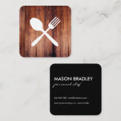 Rustige houten gereedschappen vierkante visitekaartje (Voorkant / Achterkant)