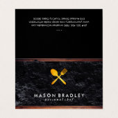 Rustige houten gereedschappen visitekaartje (Buitenkant ongevouwen)