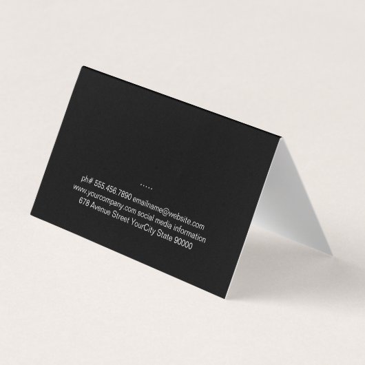 Rustige houten gereedschappen visitekaartje (Achterkant)