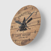 Rustige houten gezindenergie ronde klok (Hoek)