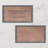 Rustige houten grens | Oude textuur Visitekaartje (Voorkant / Achterkant)