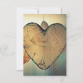 Rustige houten harten - RSVP-kaart RSVP Kaartje (Achterkant)