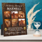 Rustige Houten Herdenkings Hond Fotoplaat (Zijkant)