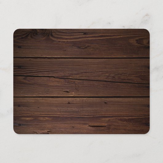 Rustige houten kant en details over strijkvellen informatiekaartje (Achterkant)