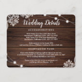 Rustige houten kant en details over strijkvellen informatiekaartje (Voorkant)