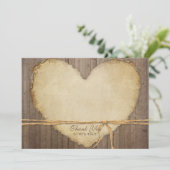 Rustige houten kappen Hartelijk dank Bedankkaart (Staand voorkant)