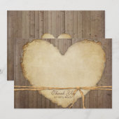 Rustige houten kappen Hartelijk dank Bedankkaart (Voorkant / Achterkant)