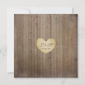 Rustige houten kappen Heart Antiqued Parchment Kaart (Achterkant)