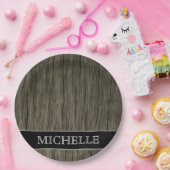 Rustige houten kijkpatronen + Bord voor aangepaste (Feest)