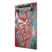 Rustige houten korrel Knot Texture in Red Blue Whi Mini Klembord (Angled2)