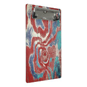 Rustige houten korrel Knot Texture in Red Blue Whi Mini Klembord (Schuin)