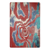 Rustige houten korrel Knot Texture in Red Blue Whi Mini Klembord (Achterkant)