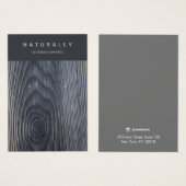 Rustige houten korrel met juwelen visitekaartje (Voorkant /achterkant)