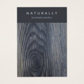 Rustige houten korrel met juwelen visitekaartje (Voorkant)