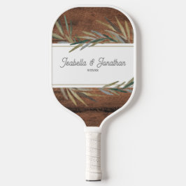 Rustige houten korrel Wedding Couple Name Custom Pickleball Paddle