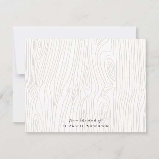 Rustige houten korrels, gepersonaliseerd bakkerij notitiekaartje (Voorkant)